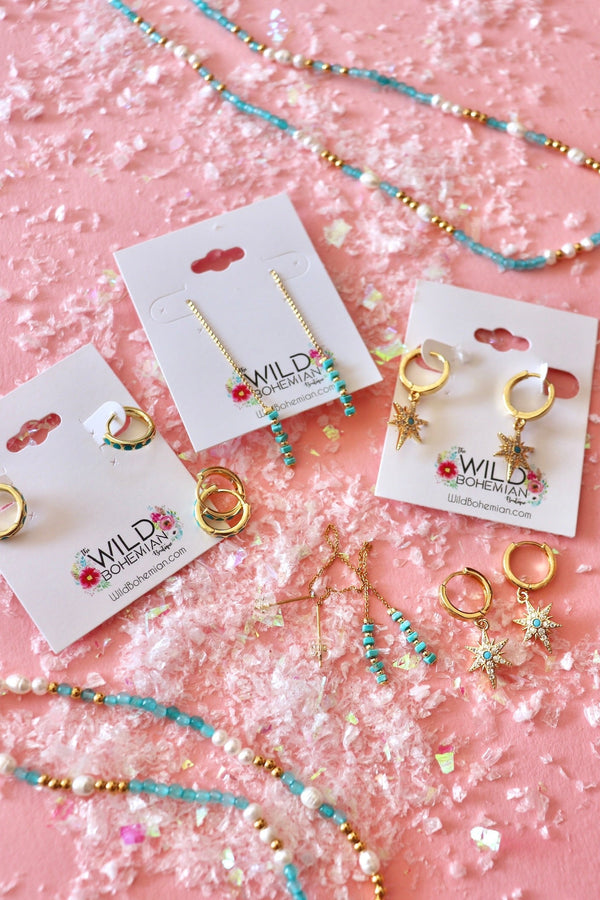 Gold Filled Turquoise Earrings EARRINGS Aim Eternal 