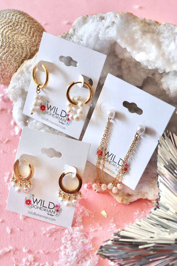 Tarnish Resistant Pearl Earrings EARRINGS Aim Eternal 