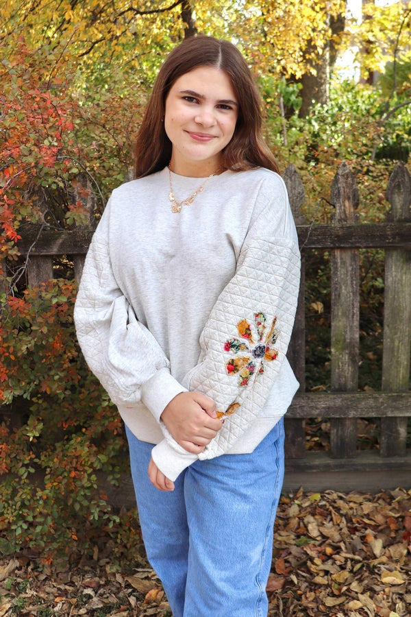 Wren Quilted Patchwork Pullover TOPS Easel 