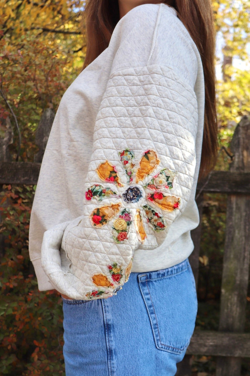 Wren Quilted Patchwork Pullover TOPS Easel 