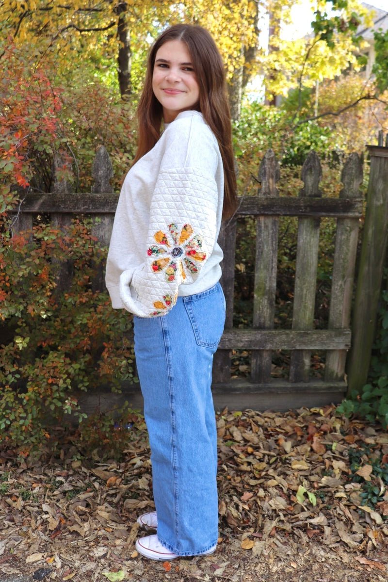 Wren Quilted Patchwork Pullover TOPS Easel 