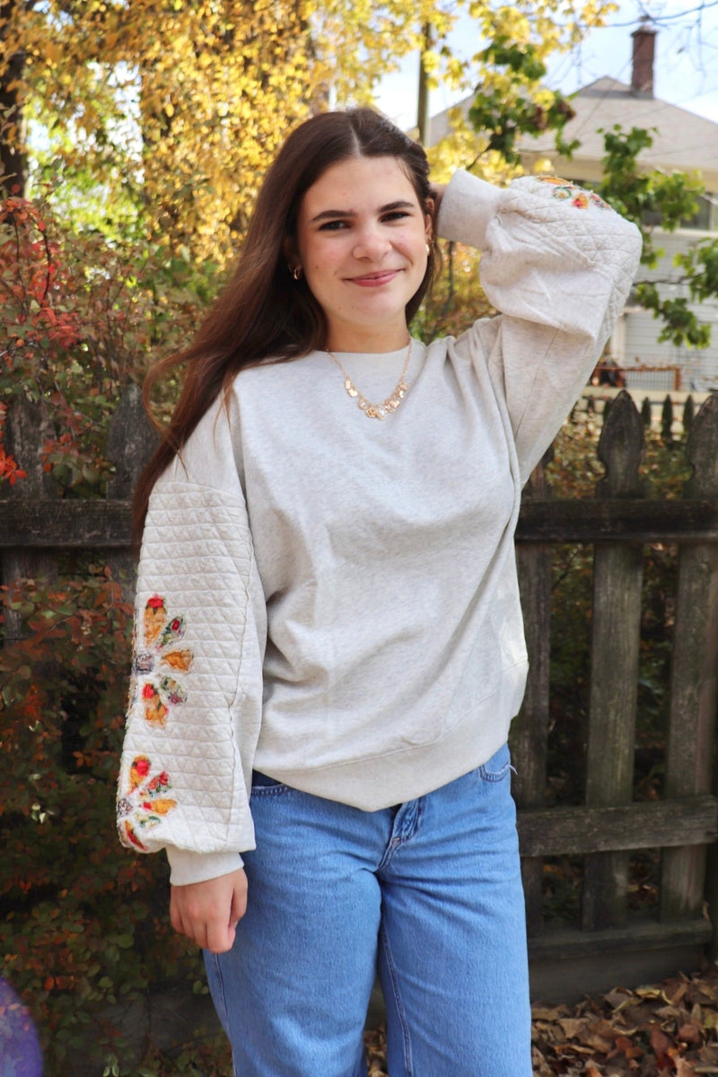 Wren Quilted Patchwork Pullover TOPS Easel 