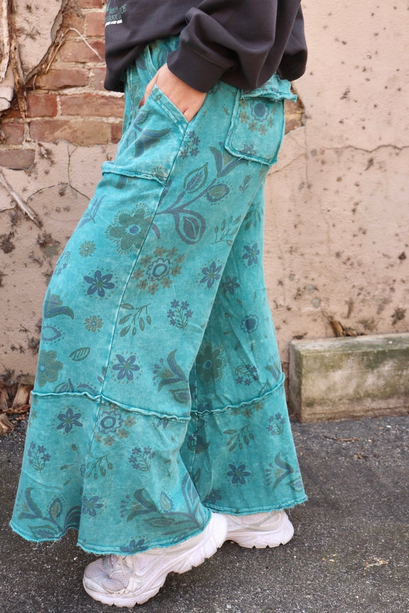 Elena Floral Sweatpants PANTS Easel 