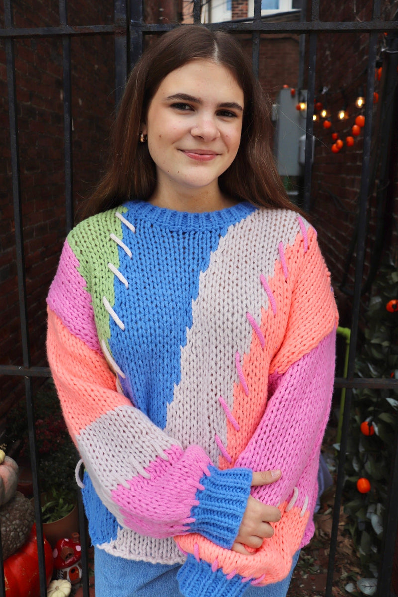 Tanner Colorblock Sweater TOPS Easel 