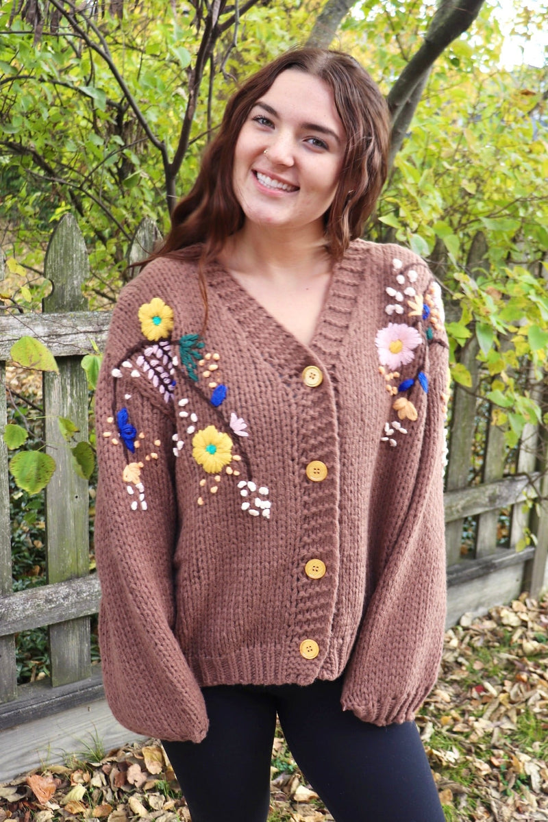 Flora Embroidered Cardigan OUTERWEARS Easel 