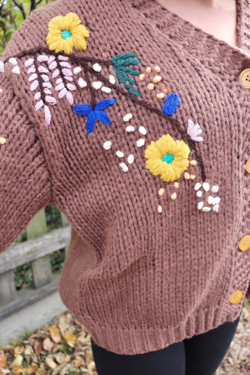 Flora Embroidered Cardigan OUTERWEARS Easel 