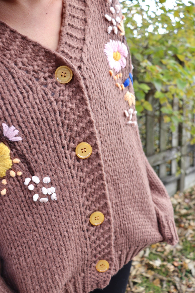 Flora Embroidered Cardigan OUTERWEARS Easel 