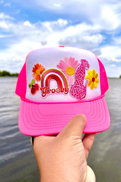 ONE OF A KIND “Groovy Girl" Trucker Hat Wild Bohemian 