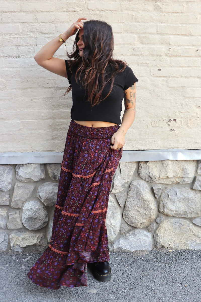 Petra Tiered Maxi Skirt SKIRT Easel 