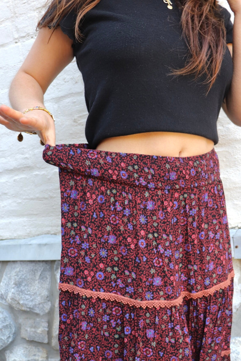 Petra Tiered Maxi Skirt SKIRT Easel 