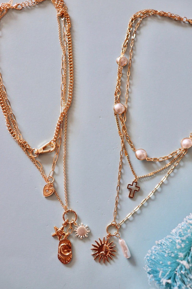 Multilayered Charm Necklaces NECKLACES Josslyn 