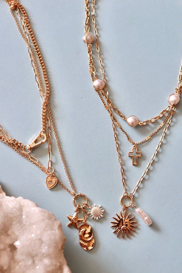 Multilayered Charm Necklaces NECKLACES Josslyn 