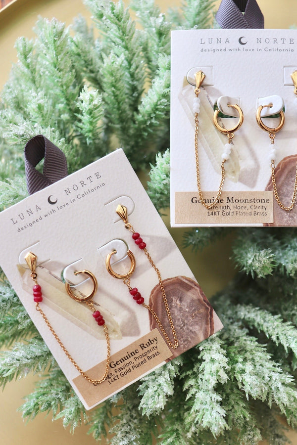 Cascading Double Piercing Earrings EARRINGS Luna Norte 