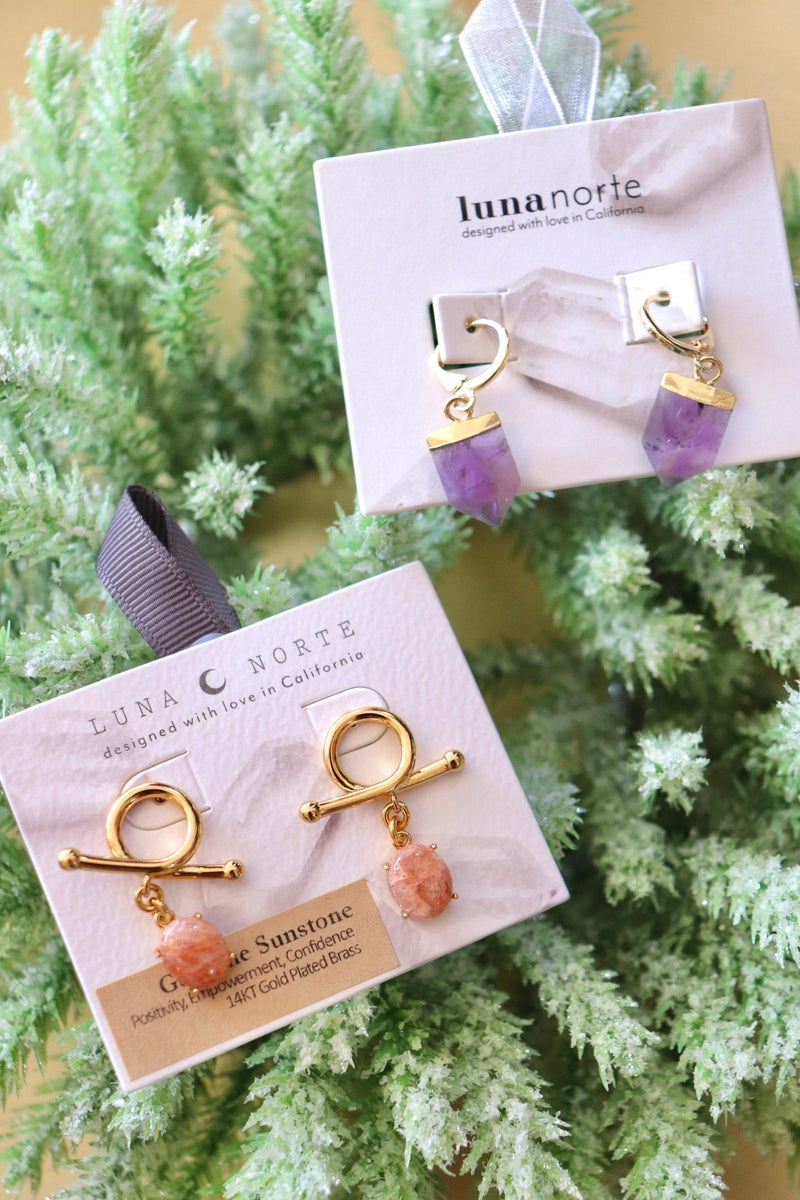 Deco Gemstone Earrings EARRINGS Luna Norte 