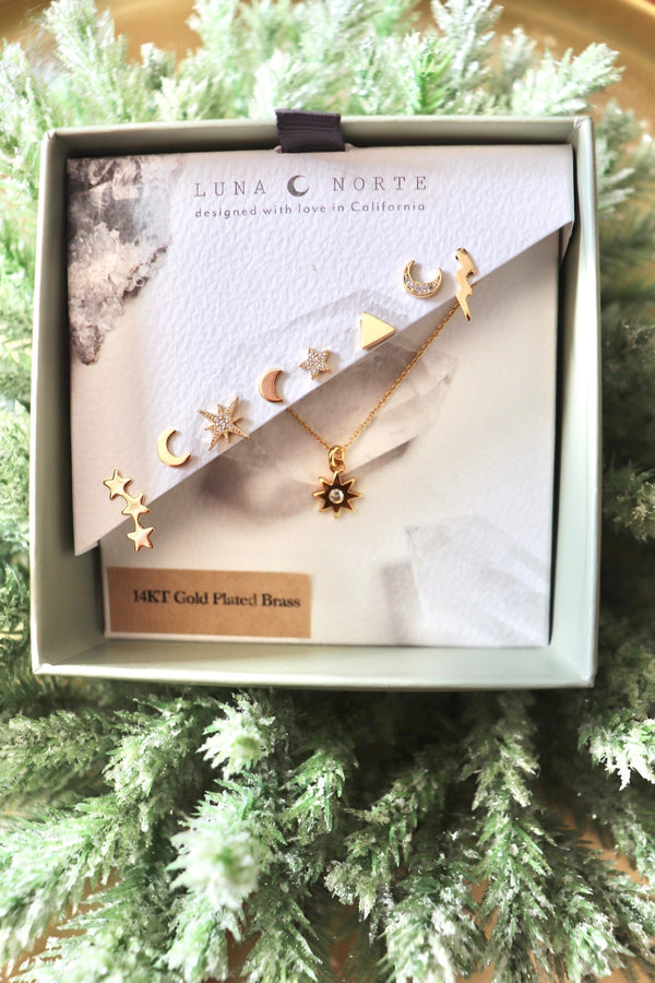 Celeste Necklace & Earrings Set GIFT Luna Norte 