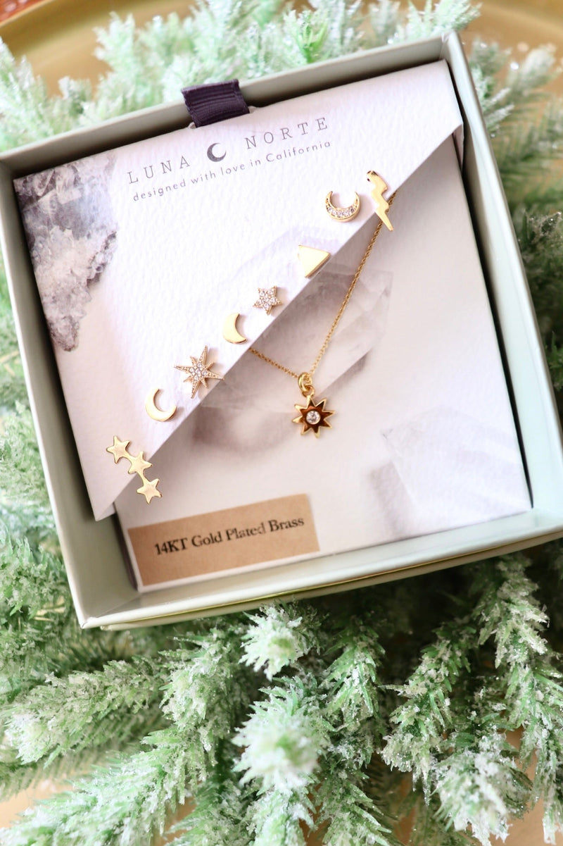 Celeste Necklace & Earrings Set GIFT Luna Norte 