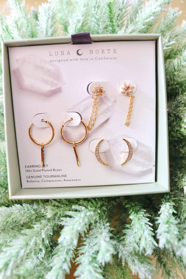 Twilight Earring Trio EARRINGS Luna Norte 