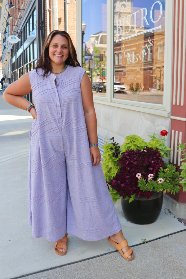 Take it Easy Lavender Jumpsuit Wild Bohemian 