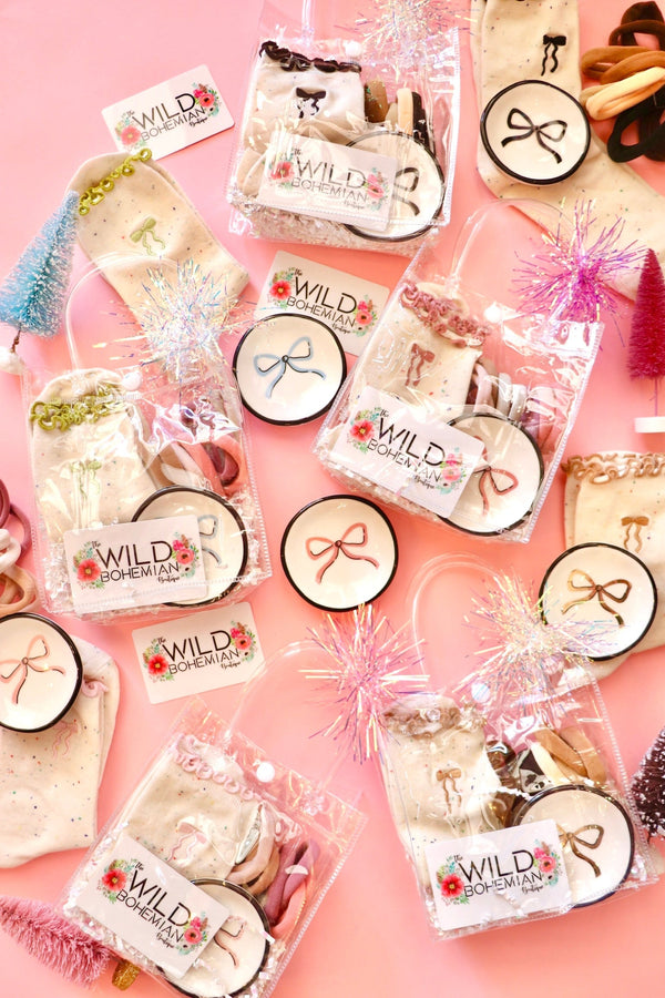 Boho Bows Gift Set GIFT Wild Bohemian HOT PINK 