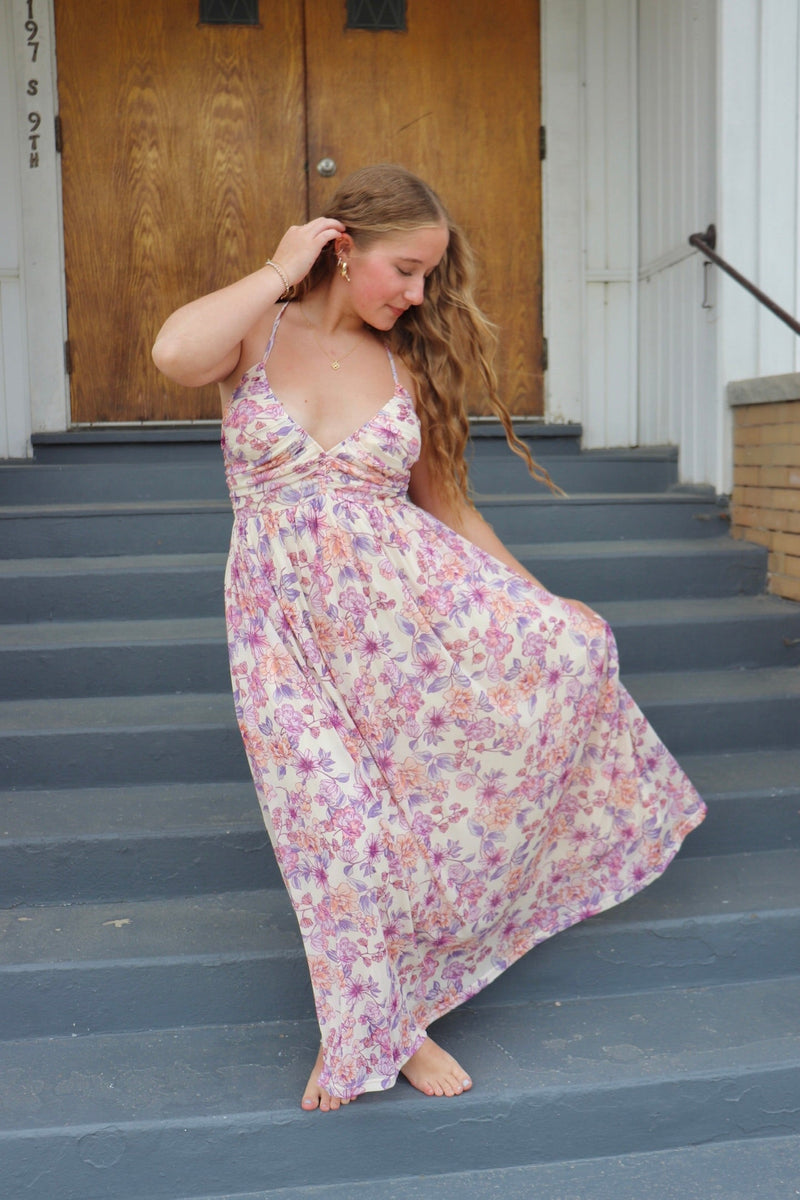 Pink Peony Maxi Dress  Wild Bohemian
