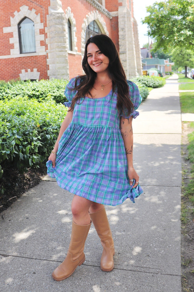 Picnic Plaid Mini Dress