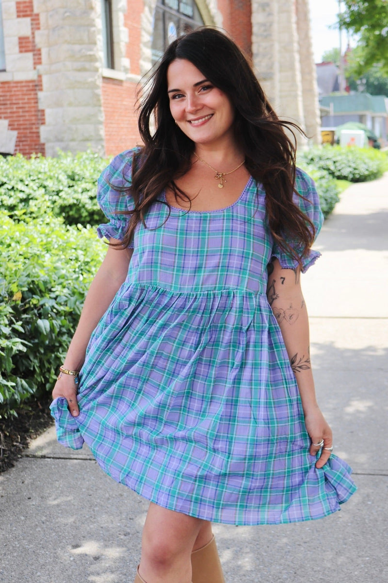 Picnic Plaid Mini Dress Wild Bohemian Picnic Plaid Mini Dress Wild Bohemian