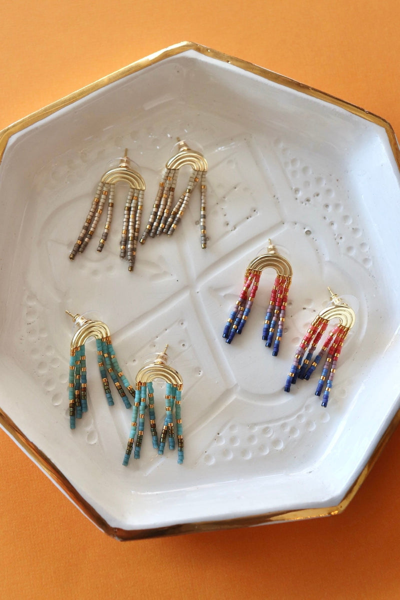 Chromacolor Miyuki Fringe Earrings - 3 Colors Wild Bohemian 