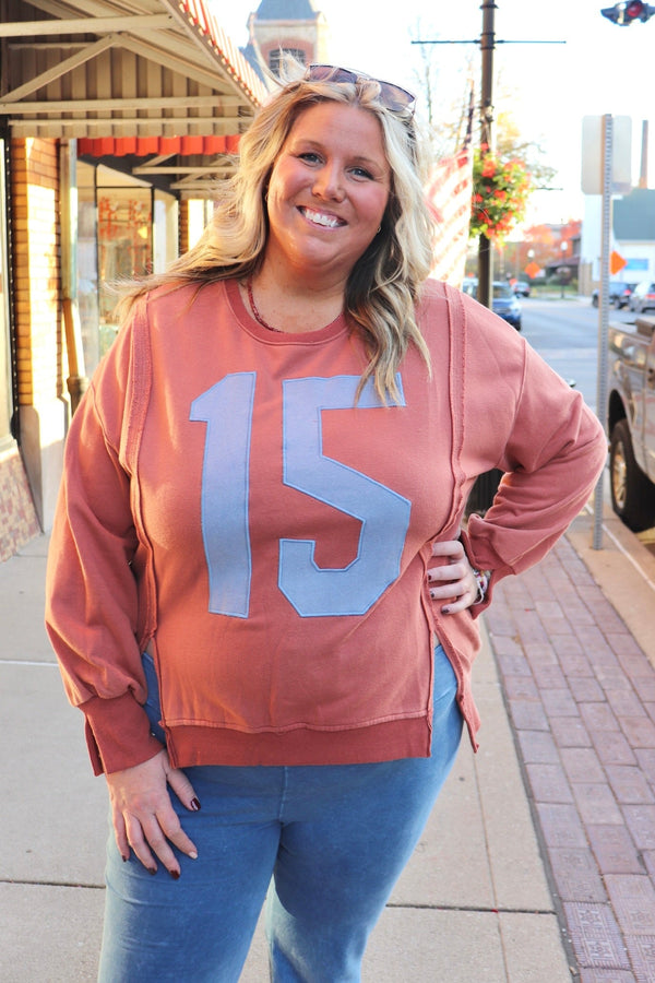 Kamryn Pullover in Burnt Sienna Wild Bohemian LARGE 