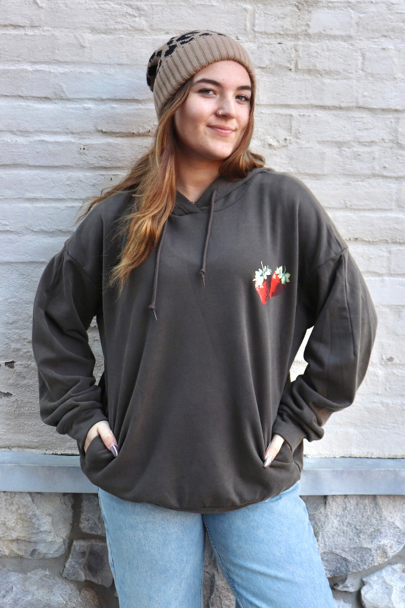 Oversized Strawberry Hoodie Wild Bohemian 