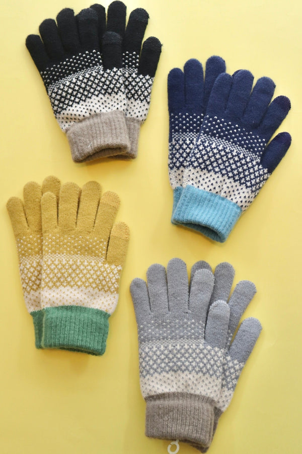 Jacquard Winter Gloves Wild Bohemian 