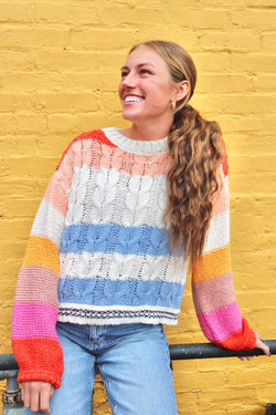 Farrah Cable Knit Sweater Wild Bohemian 