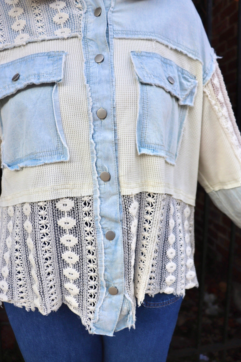 Blakely Denim & Lace Jacket Wild Bohemian 