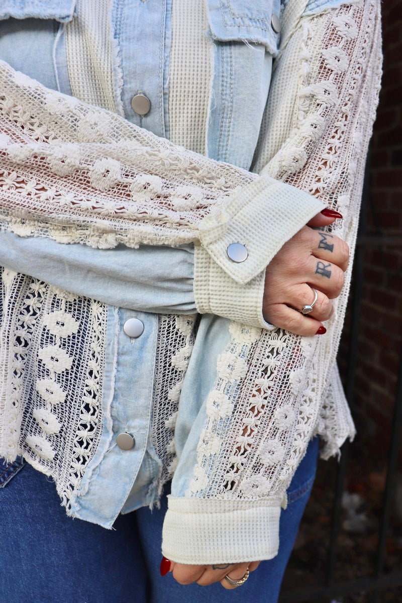 Blakely Denim & Lace Jacket Wild Bohemian 