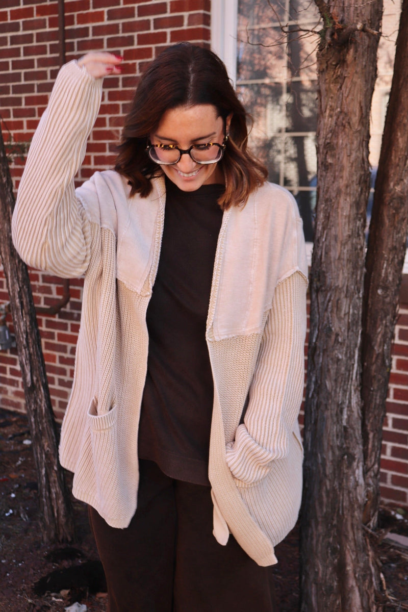 Vanilla Ribbed Cardigan Wild Bohemian 