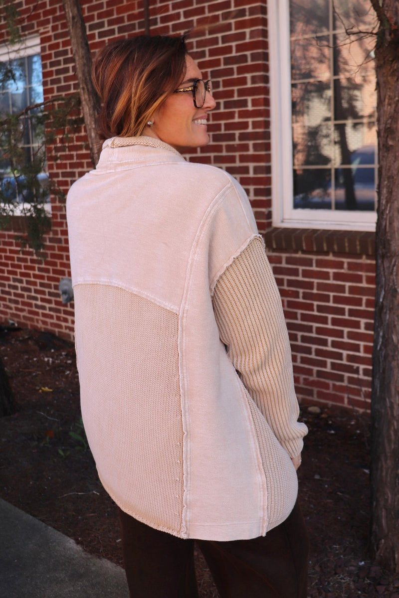 Vanilla Ribbed Cardigan Wild Bohemian 