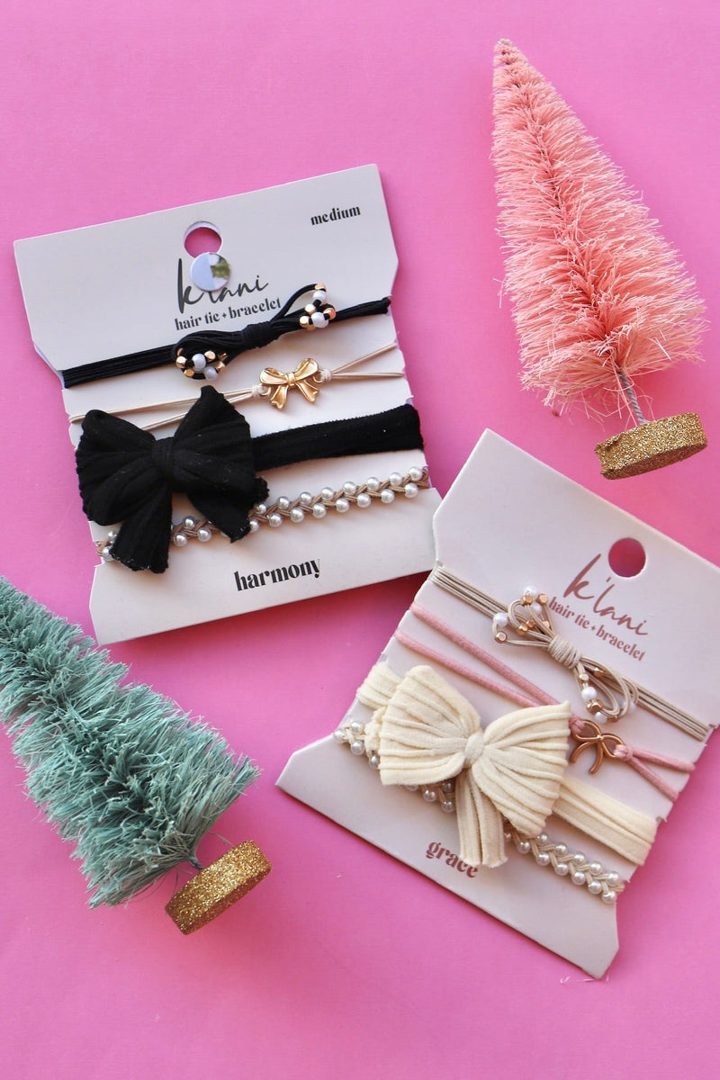 Hair Tie Bracelet Set | Ribbon Bow Sets Wild Bohemian 