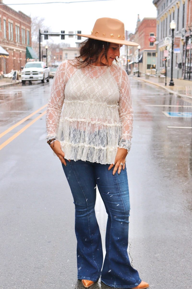 Ivory Tiered Lace Top Wild Bohemian 