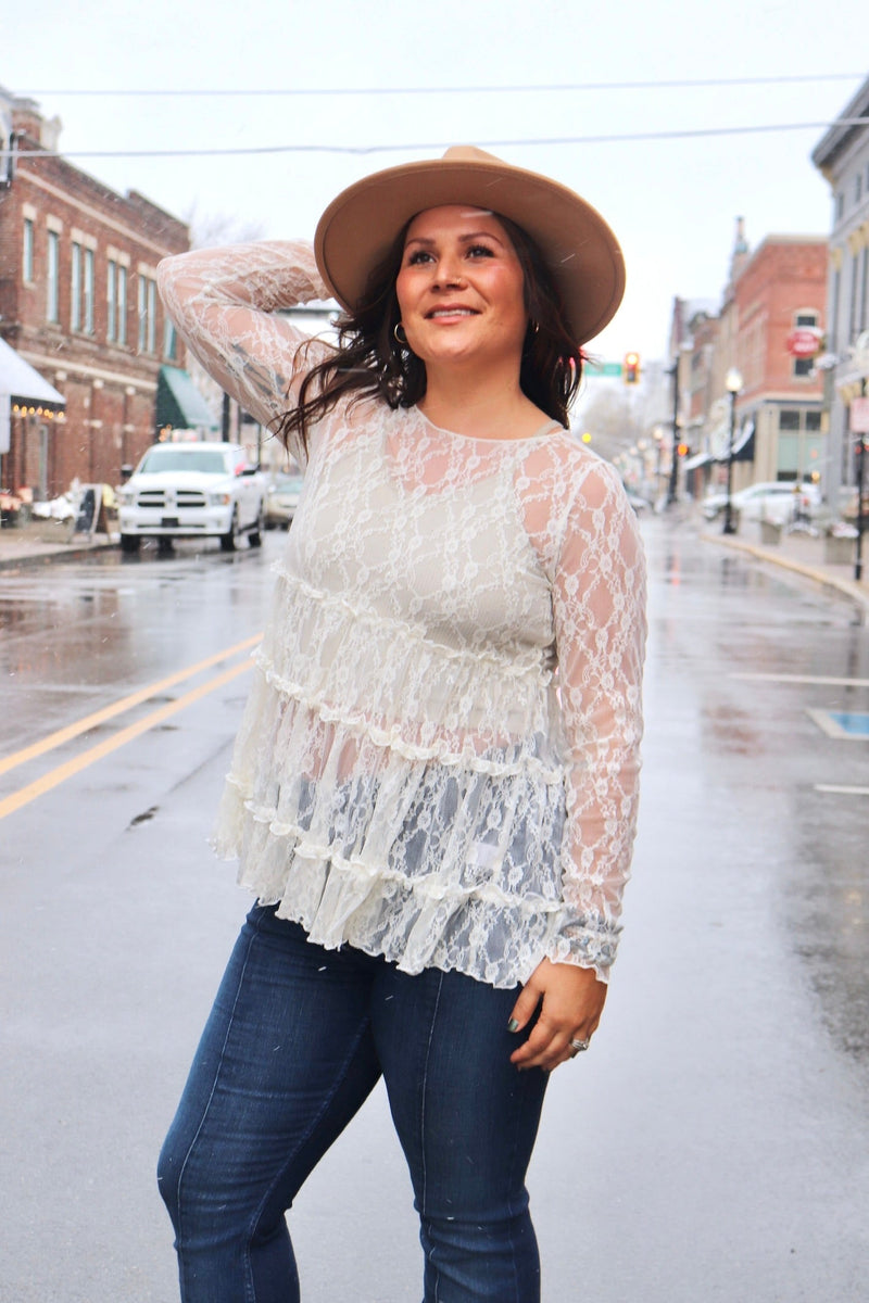 Ivory Tiered Lace Top Wild Bohemian 