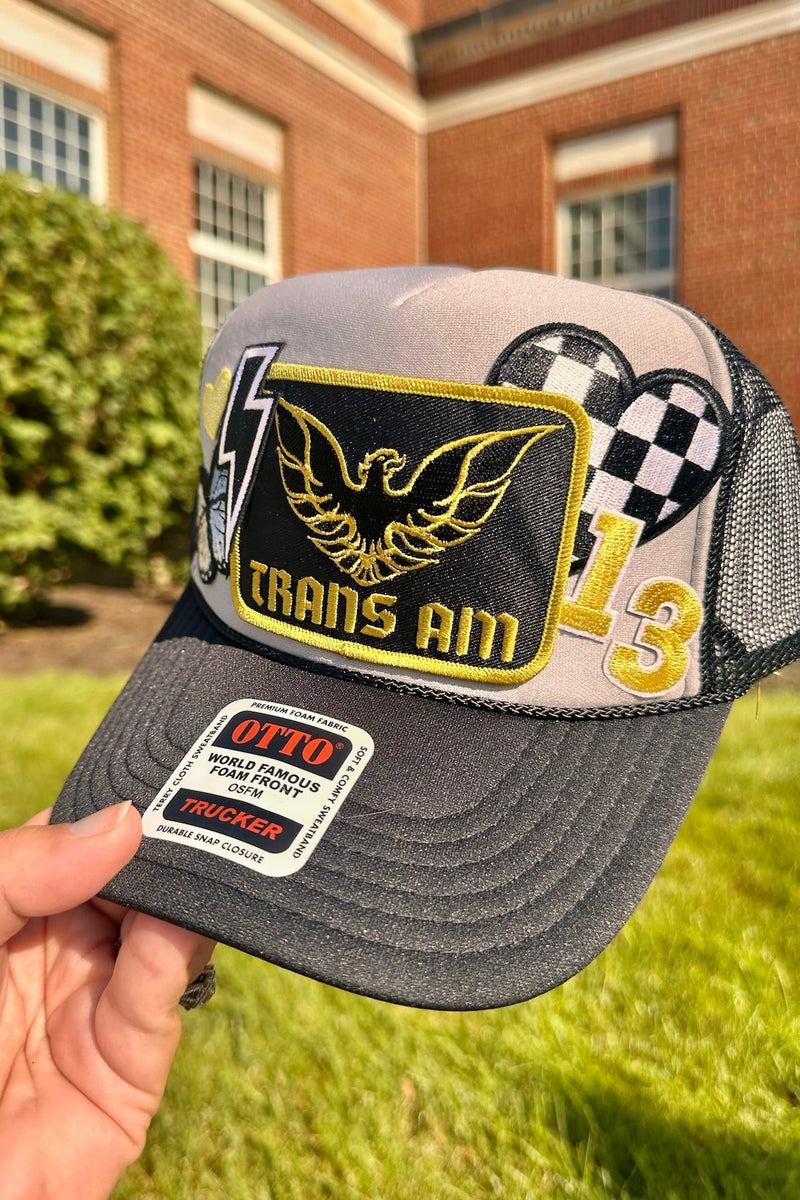 ONE OF A KIND “Trans Am" Trucker Hat in Black Wild Bohemian 