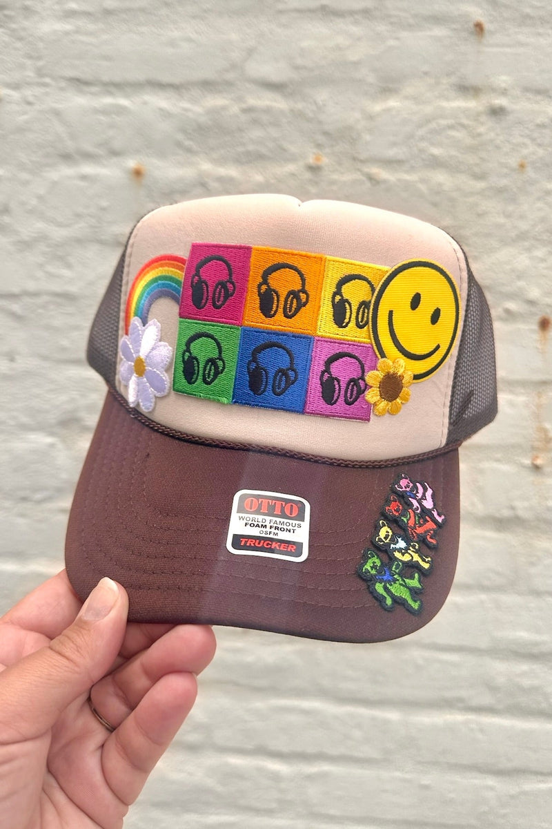 ONE OF A KIND Retro Records Trucker Hat Wild Bohemian 