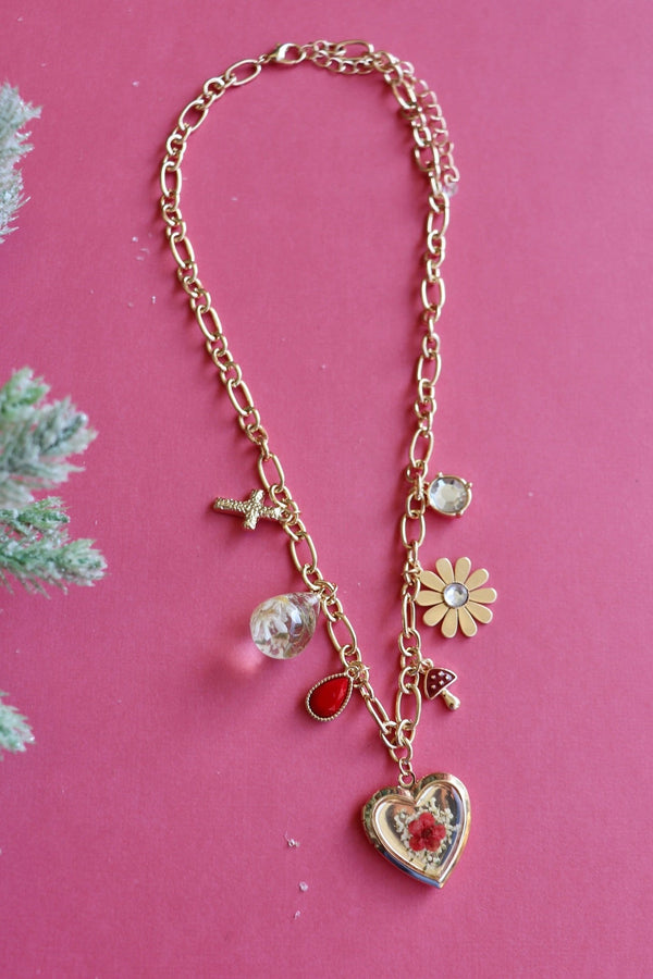 "Bloom Where You're Planted" Charm Necklace Wild Bohemian 