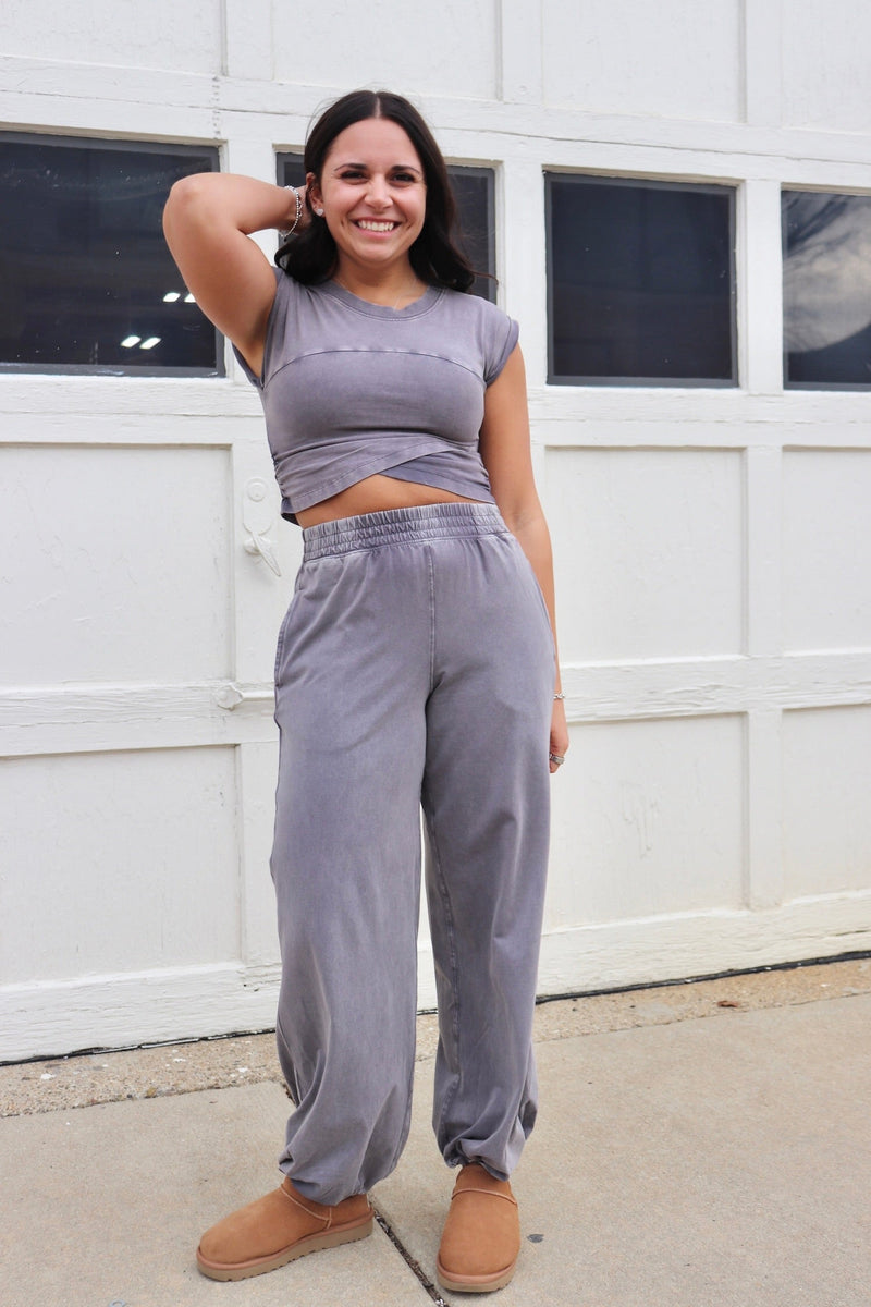 Free People Hot Shot Crossover Set in Gunmetal Wild Bohemian 