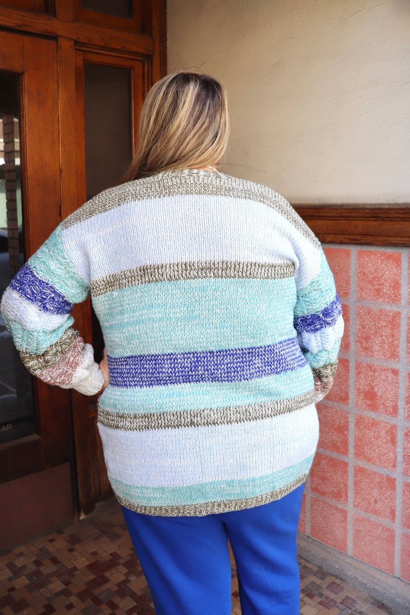 Bubble Cardigan in Coastal Combo Wild Bohemian 