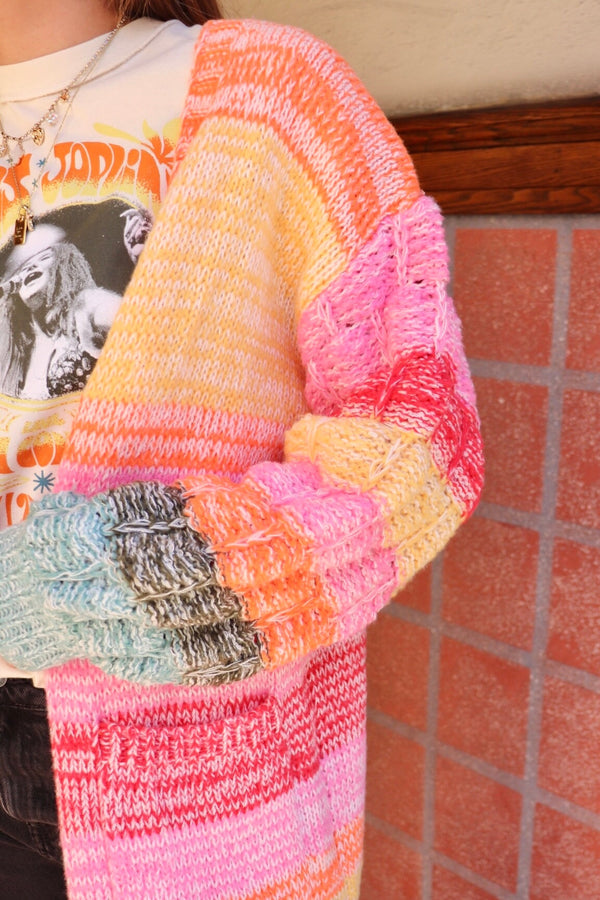 Bubble Cardigan in Citrus Combo Wild Bohemian 