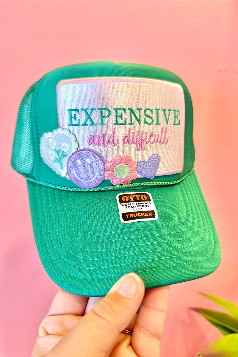 ONE OF A KIND “Expensive & Difficult” Trucker Hat Wild Bohemian 