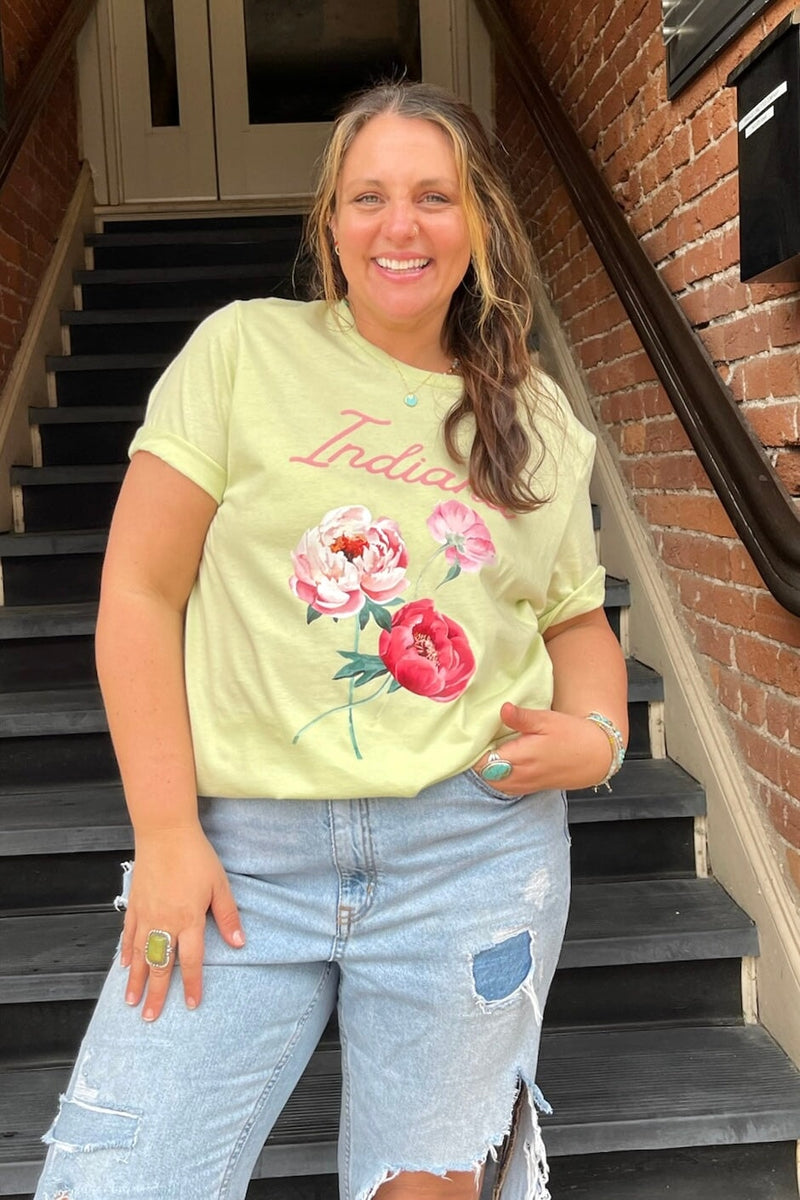Indiana Tee in Spring Green Wild Bohemian 