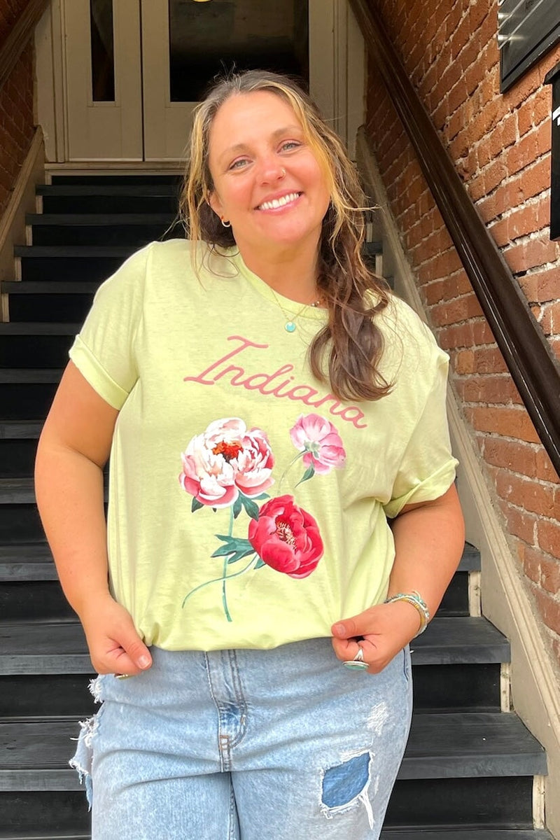 Indiana Tee in Spring Green Wild Bohemian 