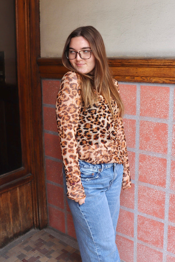 Mesh Leopard Long Sleeve Wild Bohemian 