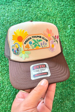 One-of-a-Kind "Green Thumb Club" Trucker Hat Trucker Wild Bohemian 