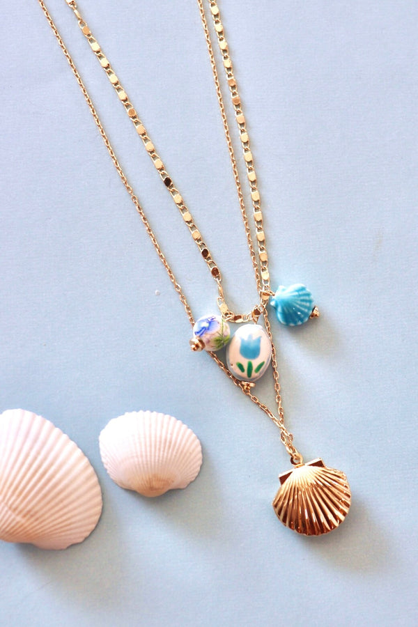 She Sells Seashells Layered Necklace Wild Bohemian 